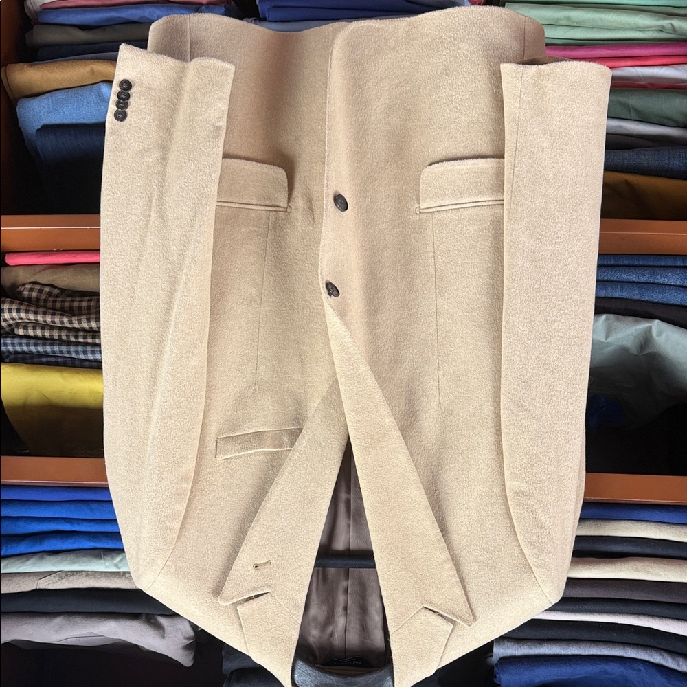 Paul Fredrick Beige sport jacket 100% camel hair